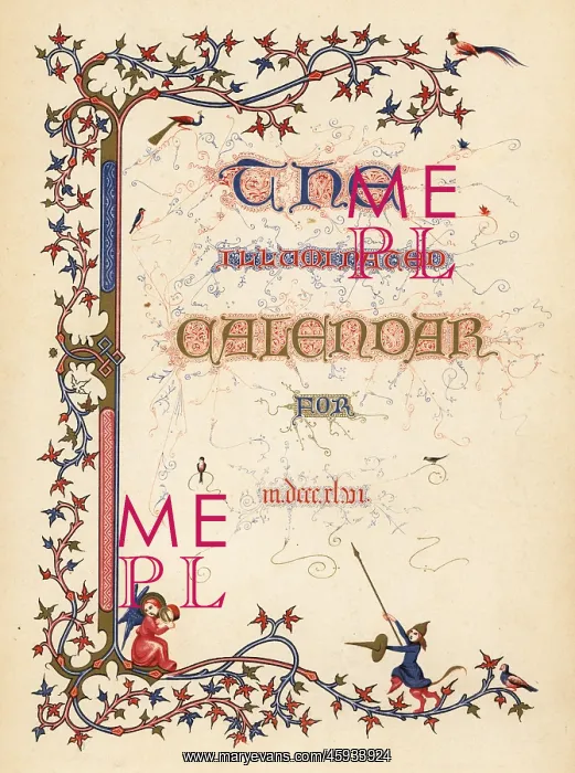 : Title page from illuminated calendar for 1846 : Title page from illuminated calendar for 1846