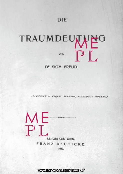 : Title page of The Interpretation of Dreams by Sigmund : Title page of The Interpretation of Dreams by Sigmund