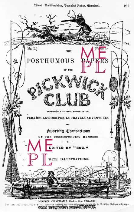 : Title page of Posthumous Papers of the Pickwick Club : Title page of Posthumous Papers of the Pickwick Club