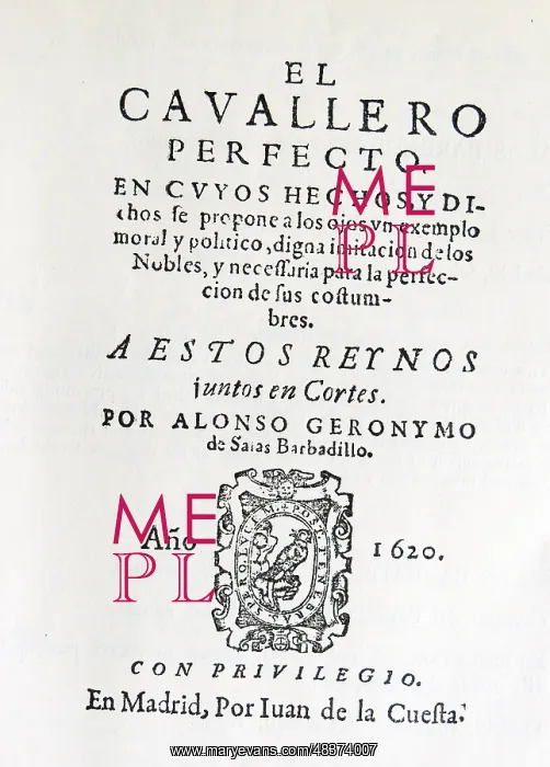 : Title Page from Salas Barbadillo : Title Page from Salas Barbadillo