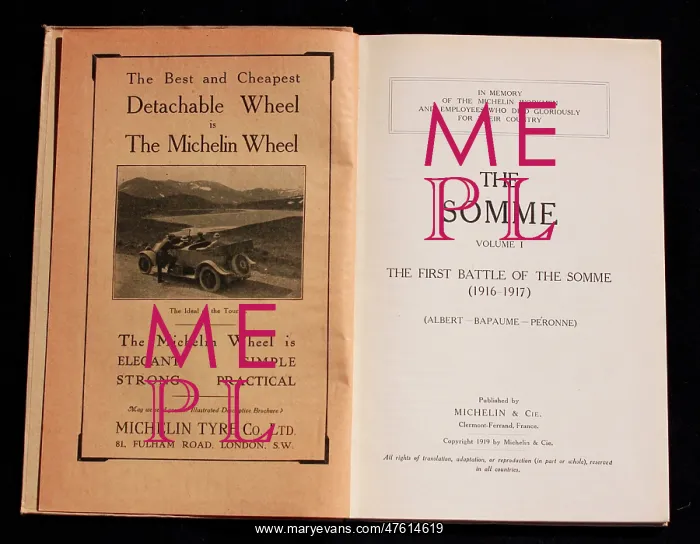 : Title page, The Somme, Michelin : Title page, The Somme, Michelin