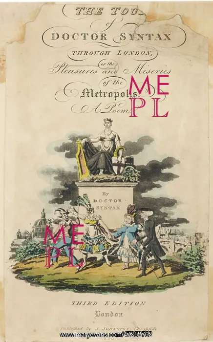 : Title page, The Tour of Dr Syntax through London : Title page, The Tour of Dr Syntax through London