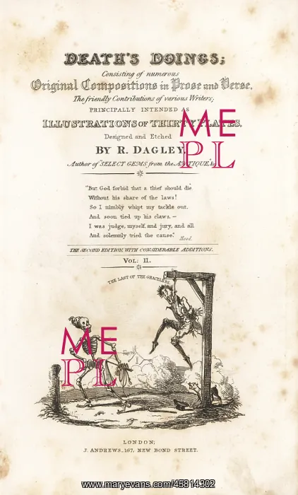 : Title page from Volume 2 of Death's Doings : Title page from Volume 2 of Death's Doings