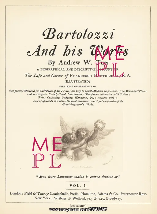 : Title page to Volume I with vignette of Love and Fortune : Title page to Volume I with vignette of Love and Fortune