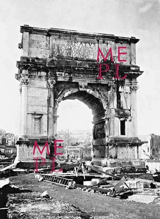 : Titus Arch in Rome, 1908 : Titus Arch in Rome, 1908