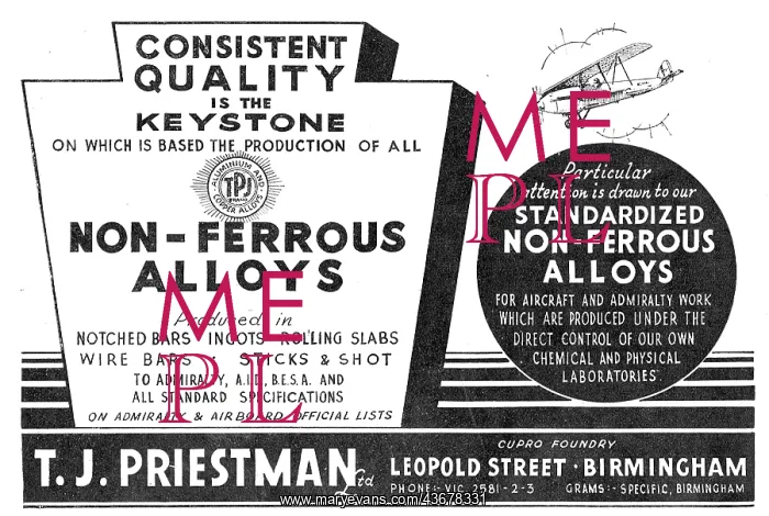 : T.J.Priestman Ltd - Non Ferrous Alloys : T.J.Priestman Ltd - Non Ferrous Alloys