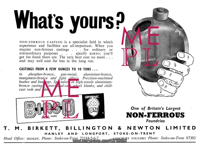 : T.M.Birkett BIRSO Non-Ferrous Foundry & Castings : T.M.Birkett BIRSO Non-Ferrous Foundry & Castings