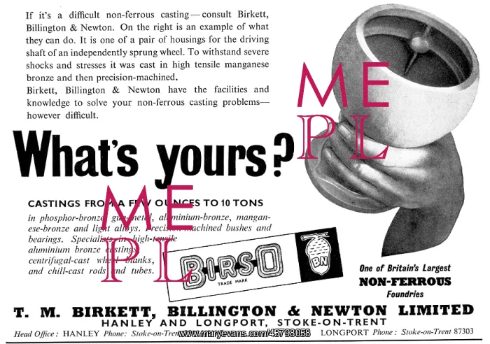 : T.M.Birkett Precision Castings : T.M.Birkett Precision Castings