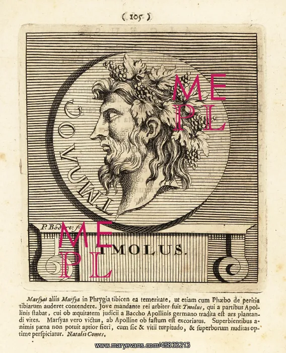 : Tmolus, King of Lydia and mountain god : Tmolus, King of Lydia and mountain god