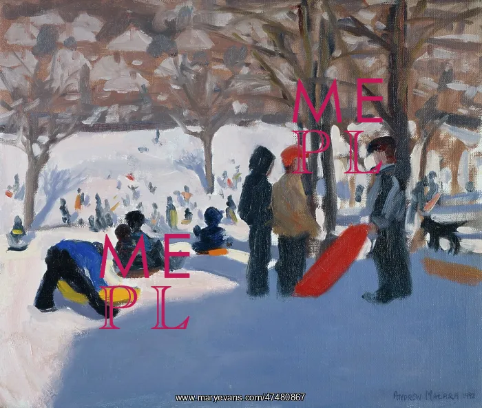 : Tobogganing Scene ' boys with sledge : Tobogganing Scene ' boys with sledge