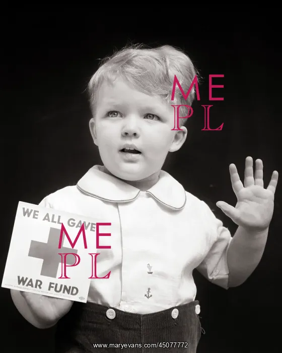 : Toddler Boy in Window with We All Gave World War : Toddler Boy in Window with We All Gave World War