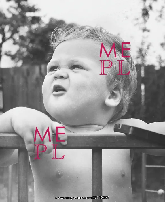  : Toddler in a playpen in a garden