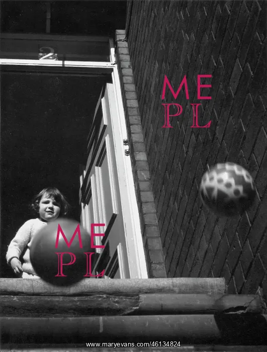 : Toddler watching two balls bouncing down steps : Toddler watching two balls bouncing down steps