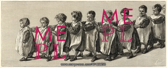 : Toddlers in a line : Toddlers in a line