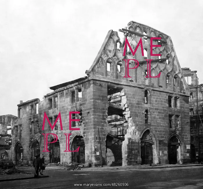 : Toll hall in Nuremberg, 1945 : Toll hall in Nuremberg, 1945