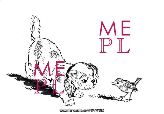 : Tom Tit's Mistake - puppy and bird : Tom Tit's Mistake - puppy and bird