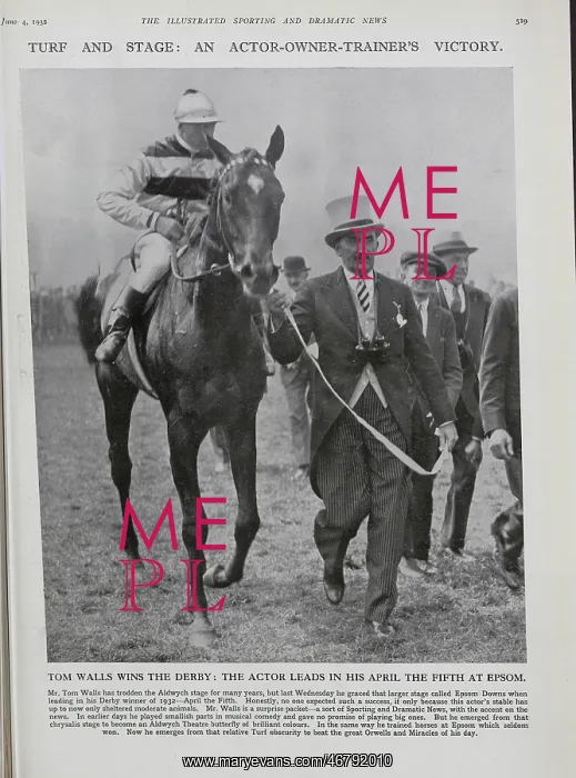 : Tom Walls and Horse : Tom Walls and Horse