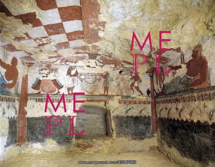 : Tomb of the Lioness. Etruscan art : Tomb of the Lioness. Etruscan art