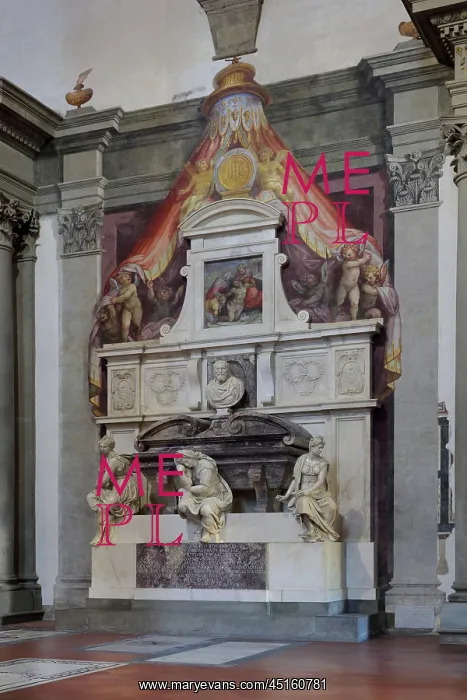: Tomb of Michelangelo, Santa Croce, Florence, Tuscany, Italy : Tomb of Michelangelo, Santa Croce, Florence, Tuscany, Italy