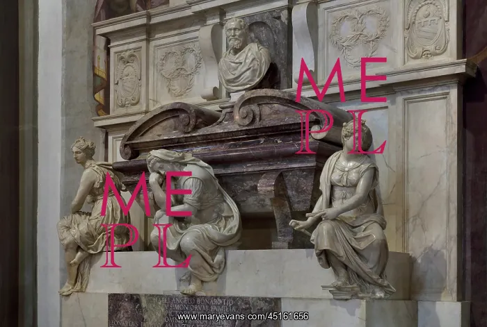 : Tomb of Michelangelo, Santa Croce, Florence, Tuscany, Italy : Tomb of Michelangelo, Santa Croce, Florence, Tuscany, Italy