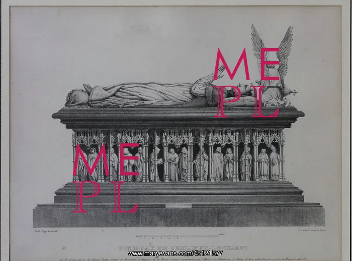 : Tomb of Philip the Bold, engraving, Chateau de : Tomb of Philip the Bold, engraving, Chateau de