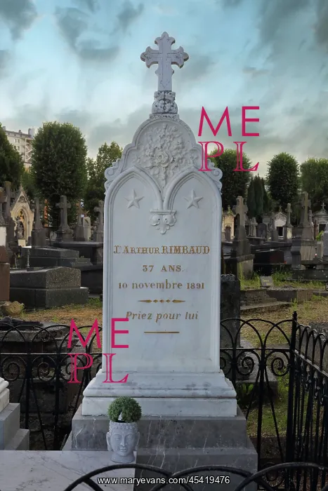 : Tomb of Rimbaud, Charleville-Mezieres, Ardennes, France : Tomb of Rimbaud, Charleville-Mezieres, Ardennes, France