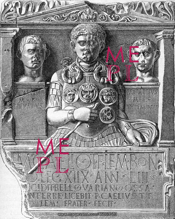 : Tombstone of Centurio Manius Caelius : Tombstone of Centurio Manius Caelius