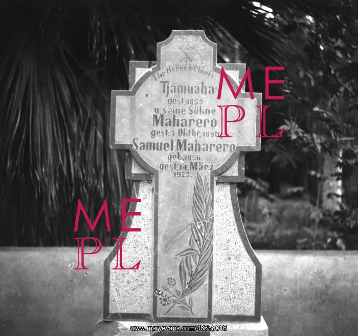 : Tombstone of the Herero leader, 1923 : Tombstone of the Herero leader, 1923