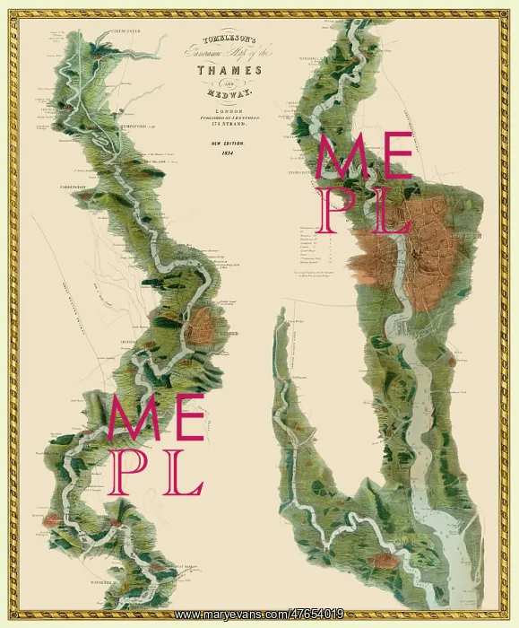 : Tomlinson's map of the River Thames and River Medway : Tomlinson's map of the River Thames and River Medway
