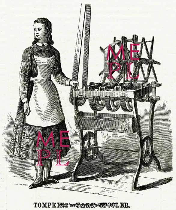 : Tompkin's yarn spooler 1875 : Tompkin's yarn spooler 1875
