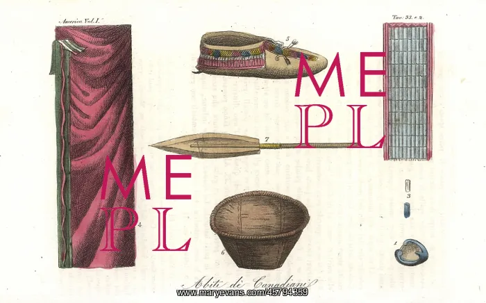 : Tools of the Canadian natives, 19th century : Tools of the Canadian natives, 19th century