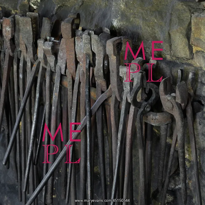  : Tools, Forge, Chateau de Guedelon, Treigny, Burgundy, France