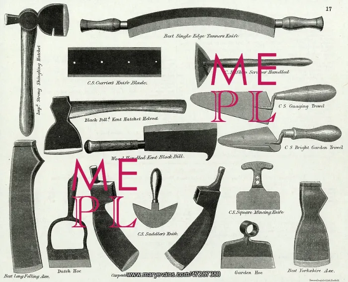  : Tools - Knives Etc - 1889