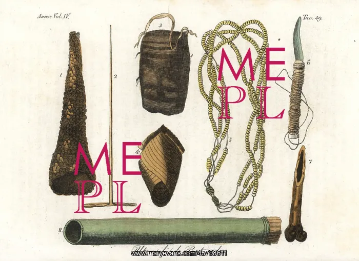 : Tools and utensils of the Botocudo people, Brazil : Tools and utensils of the Botocudo people, Brazil