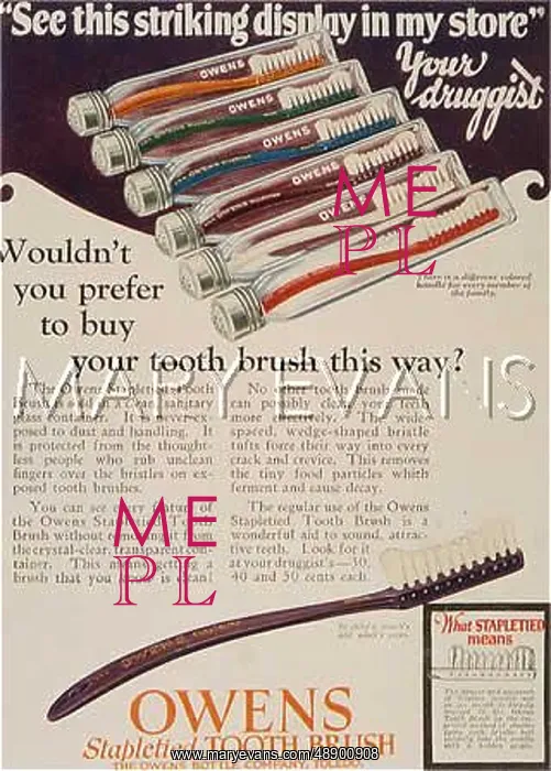 : TOOTHBRUSH AD / SCRIBNERS : TOOTHBRUSH AD / SCRIBNERS