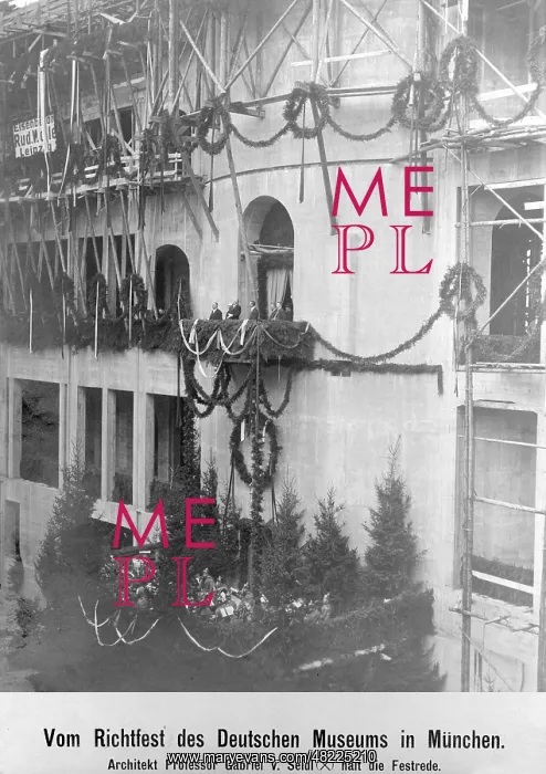 : Topping out ceremony of the Deutsches Museum in Munich : Topping out ceremony of the Deutsches Museum in Munich