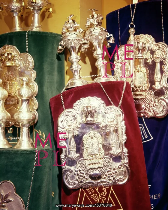 : Several Torahs Residing in the Ark in a Synagogue : Several Torahs Residing in the Ark in a Synagogue