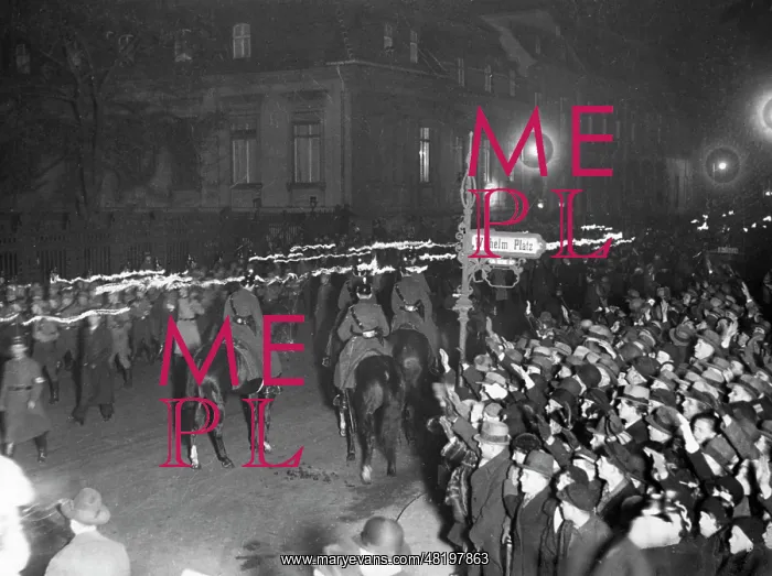 : Torchlight procession in Berlin, 1933 : Torchlight procession in Berlin, 1933
