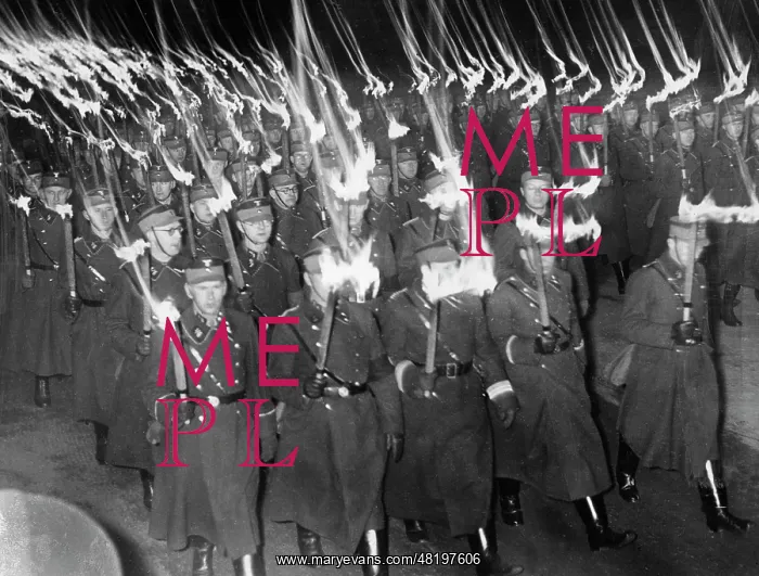 : Torchlight procession in Berlin, 1937 : Torchlight procession in Berlin, 1937