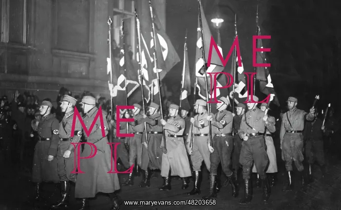 : Torchlight procession for Hitler's takeover of SS, SA and S : Torchlight procession for Hitler's takeover of SS, SA and S
