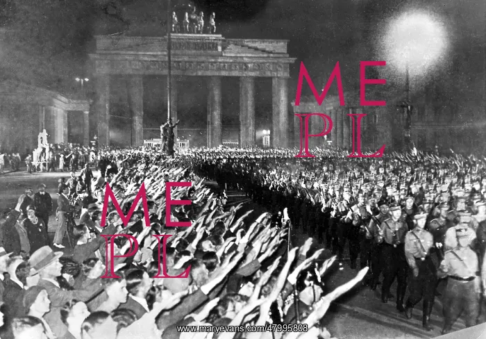 : Torchlight procession by members of the Nazi Party : Torchlight procession by members of the Nazi Party