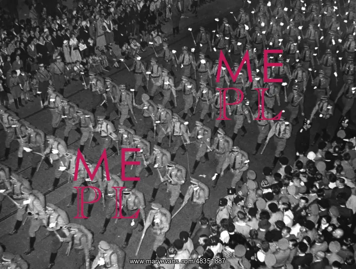 : Torchlight procession of the political organizations : Torchlight procession of the political organizations