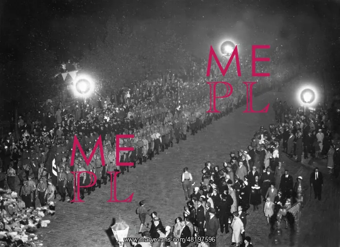 : Torchlight procession seizure of power (movie still), 1933 : Torchlight procession seizure of power (movie still), 1933