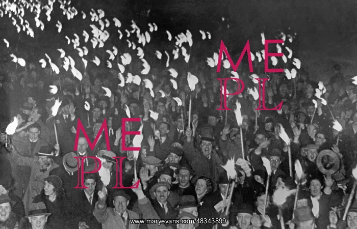 : Torchlight procession through Vienna, 1938 : Torchlight procession through Vienna, 1938