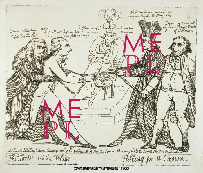 : The Tories and the Whigs pulling for a crown : The Tories and the Whigs pulling for a crown