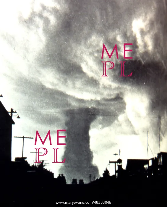 : Tornado striking a town in the Mid-West of the : Tornado striking a town in the Mid-West of the