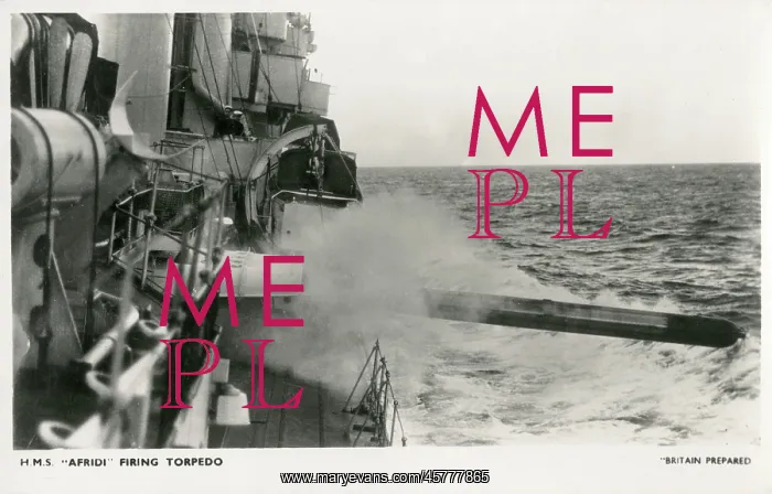 : A torpedo fired from HMS Afridi - British Destroyer : A torpedo fired from HMS Afridi - British Destroyer