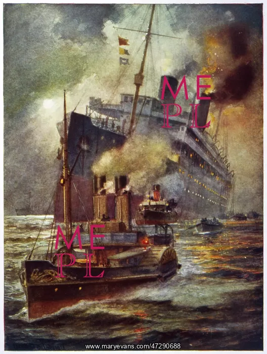 : TORPEDOED SHIP IN PORT : TORPEDOED SHIP IN PORT