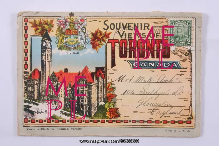 : Torronto postcard, city hall illustration, canadian : Torronto postcard, city hall illustration, canadian