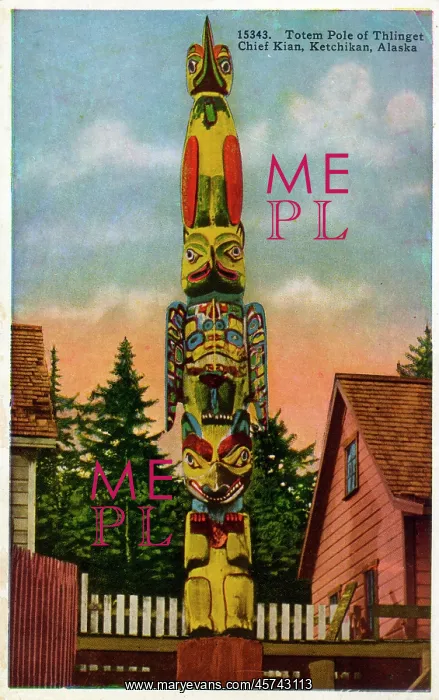  : Totem Pole of Thlinget Chief Kian, Ketchikan, Alaska, USA